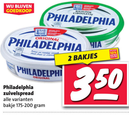 Philadelphia   zuivelspread folder aanbieding bij  Nettorama - details