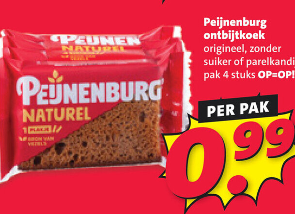 peijnenburg ontbijtkoekrepen 1 4 99 naturel ontbijtkoek origineel suiker parelkandij pak stuks folder aanbieding bij Nettorama Peijnenburg ontbijtkoekreep folder aanbieding bij Nettorama - details