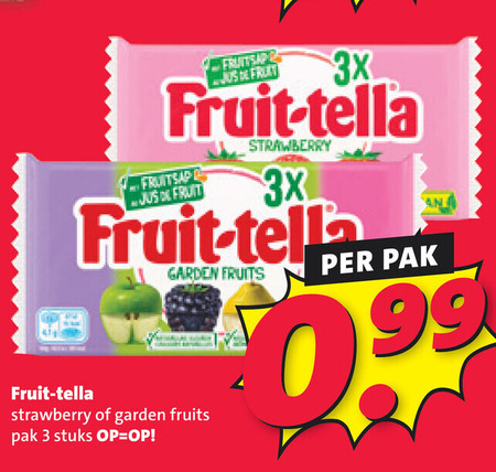 Fruit-Tella   snoep folder aanbieding bij  Nettorama - details