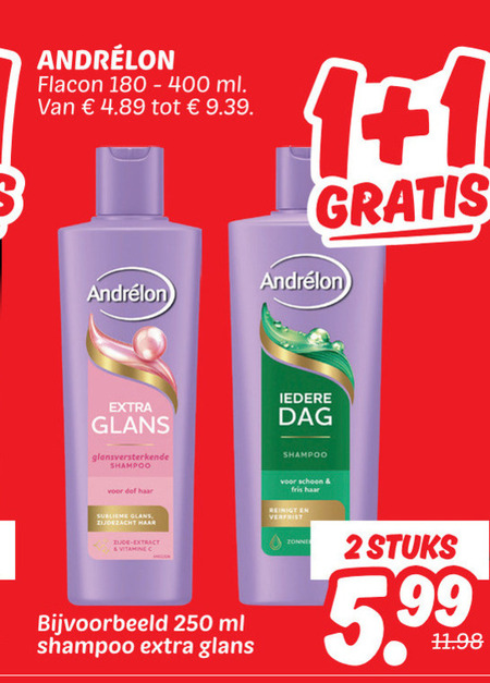 Andrelon   shampoo folder aanbieding bij  Dekamarkt - details