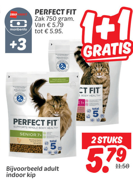 Perfect Fit   kattenvoer folder aanbieding bij  Dekamarkt - details