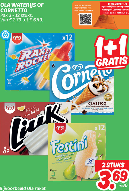 Ola   waterijs folder aanbieding bij  Dekamarkt - details