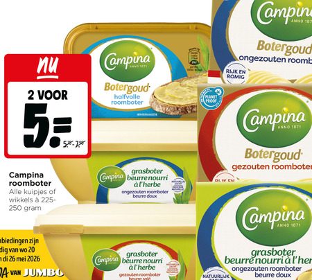 Campina   roomboter folder aanbieding bij  Jumbo - details