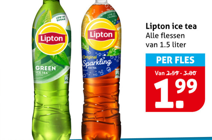 Lipton   ice tea folder aanbieding bij  Hoogvliet - details