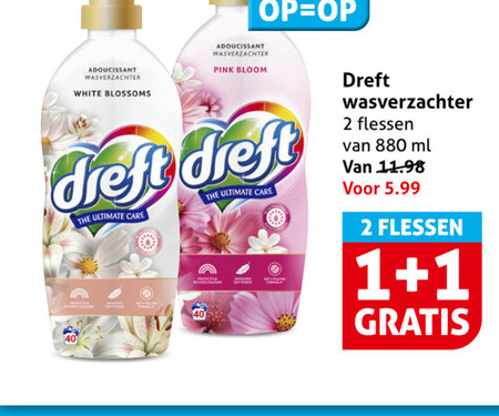 Dreft   wasverzachter folder aanbieding bij  Hoogvliet - details