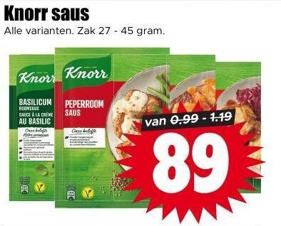 Knorr   saus folder aanbieding bij  Dirk - details