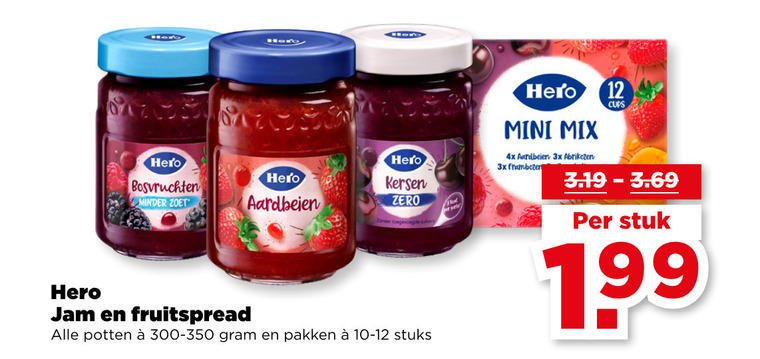 Hero   jam folder aanbieding bij  Plus - details