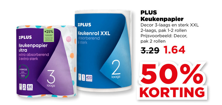 Plus Huismerk   keukenpapier folder aanbieding bij  Plus - details