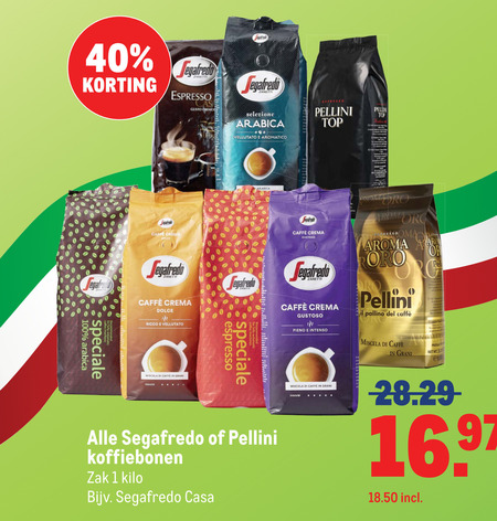 Pellini   koffiebonen folder aanbieding bij  Makro - details