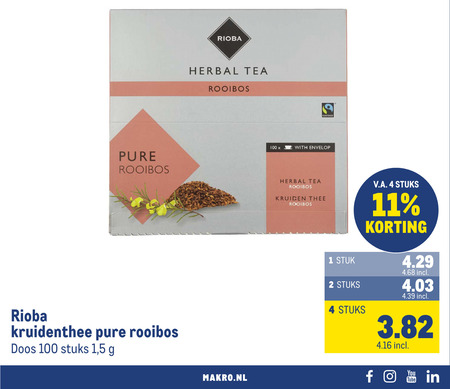 Rioba   thee folder aanbieding bij  Makro - details