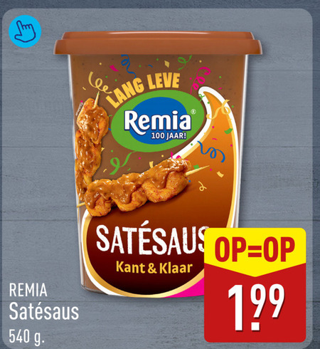 Remia   satesaus folder aanbieding bij  Aldi - details