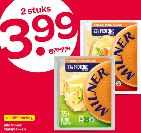 Milner   kaasplakken folder aanbieding bij  Spar - details