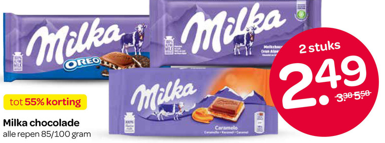 Milka   chocolade folder aanbieding bij  Spar - details