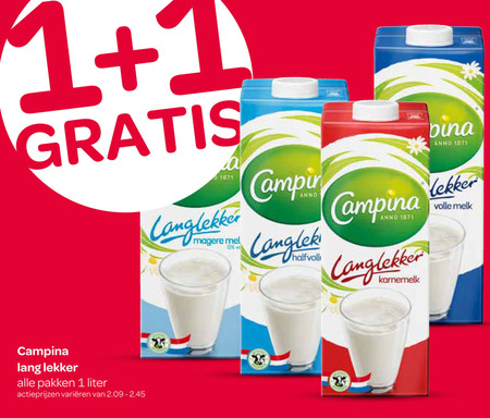 Campina   melk, karnemelk folder aanbieding bij  Spar - details