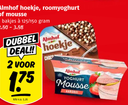 Almhof   vruchtenyoghurt folder aanbieding bij  Poiesz - details