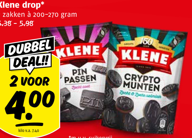 Klene   drop folder aanbieding bij  Poiesz - details