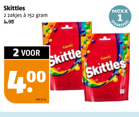 Skittles   snoep folder aanbieding bij  Poiesz - details