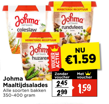Johma   huzarensalade, salade folder aanbieding bij  Vomar - details