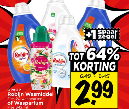Robijn   wasmiddel folder aanbieding bij  Vomar - details