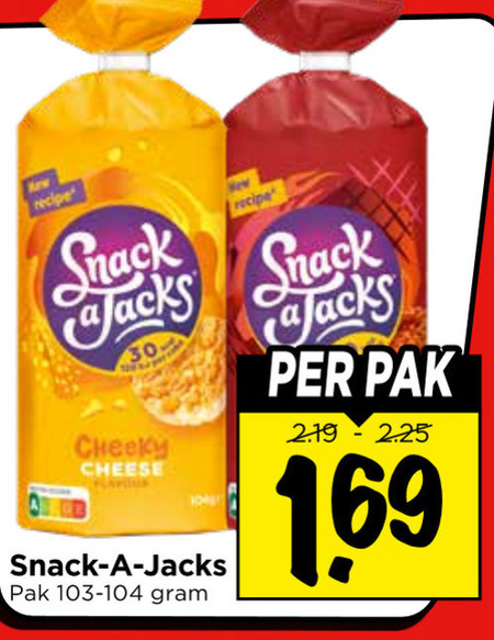 Snack a Jacks   rijstwafels folder aanbieding bij  Vomar - details