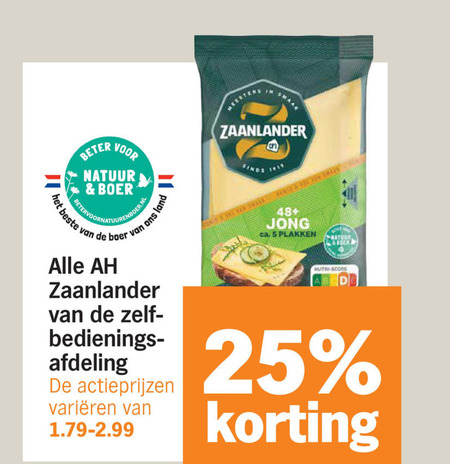 Zaanlander   kaasplakken, kaas folder aanbieding bij  Albert&nbsp;Heijn - details