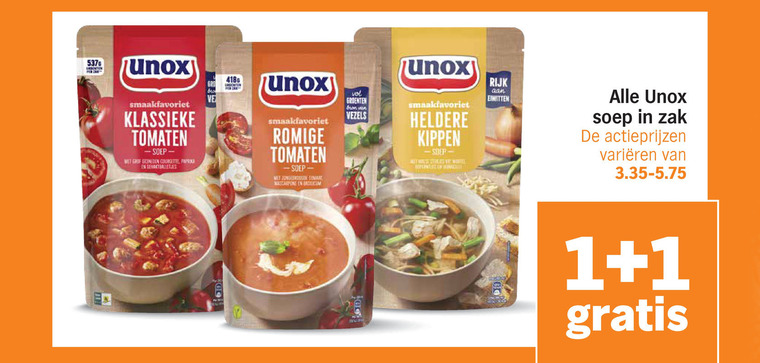 Unox   soep folder aanbieding bij  Albert&nbsp;Heijn - details