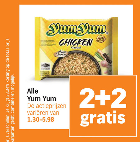 Yum Yum   noodles folder aanbieding bij  Albert&nbsp;Heijn - details