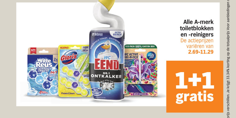 WC Eend   toiletblok, toiletreiniger folder aanbieding bij  Albert&nbsp;Heijn - details