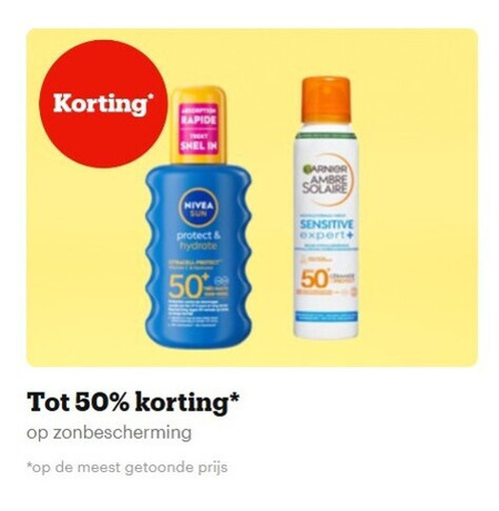 nivea zonnebrandolie 50 garnier ambre solaire protect sensitive expert zonbescherming folder aanbieding bij Bol.com Nivea zonnebrandolie folder aanbieding bij Bol.com - details