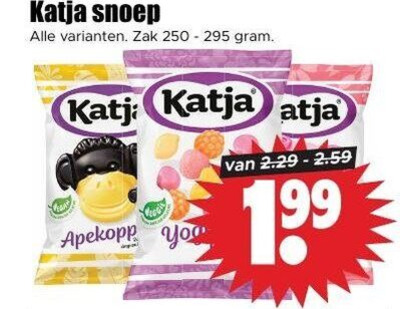 Katja   snoep folder aanbieding bij  Dirk - details