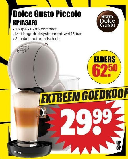 Krups   dolce gusto apparaat folder aanbieding bij  Dirk - details