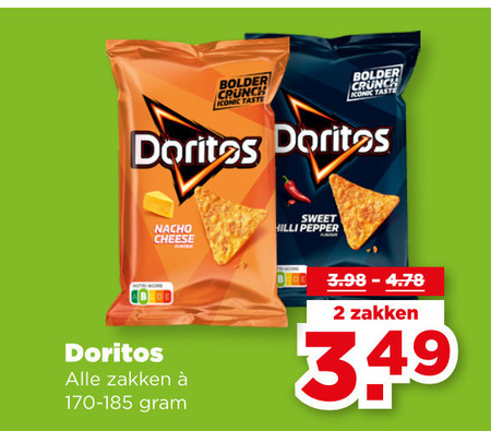 Doritos   chips folder aanbieding bij  Plus - details
