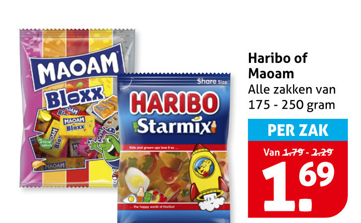 Haribo   snoep folder aanbieding bij  Hoogvliet - details