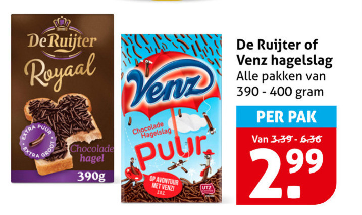 De Ruijter   hagelslag folder aanbieding bij  Hoogvliet - details