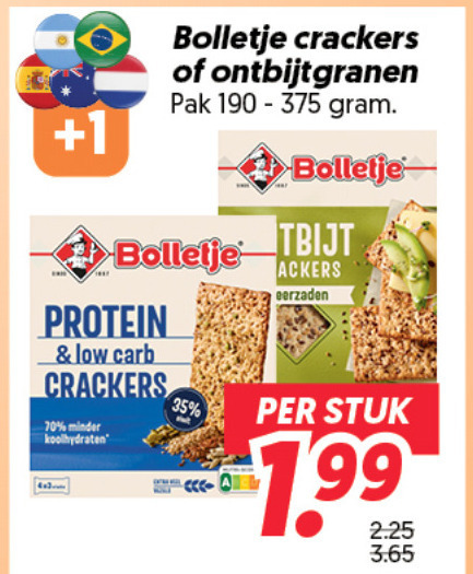 Bolletje   crackers folder aanbieding bij  Dekamarkt - details