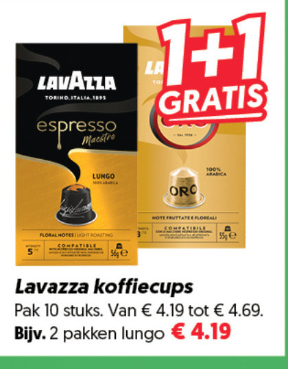 Lavazza   koffiecups folder aanbieding bij  Dekamarkt - details