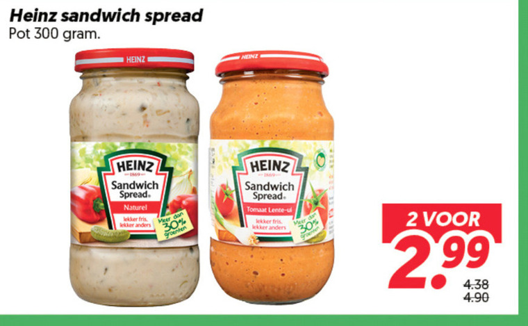 Heinz   sandwich spread folder aanbieding bij  Dekamarkt - details