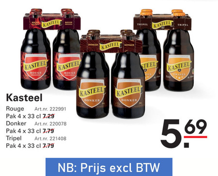 Kasteelbier   speciaalbier folder aanbieding bij  Sligro - details