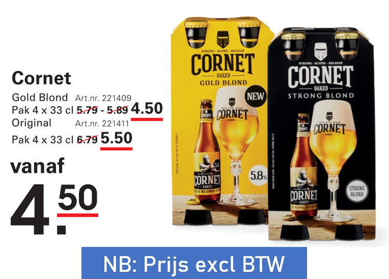 Cornet   speciaalbier folder aanbieding bij  Sligro - details