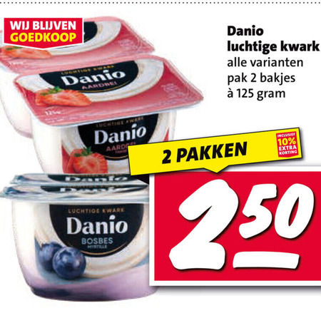 Danone Danio   kwark folder aanbieding bij  Nettorama - details