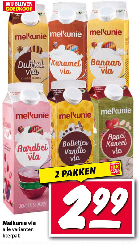 Melkunie   vla folder aanbieding bij  Nettorama - details