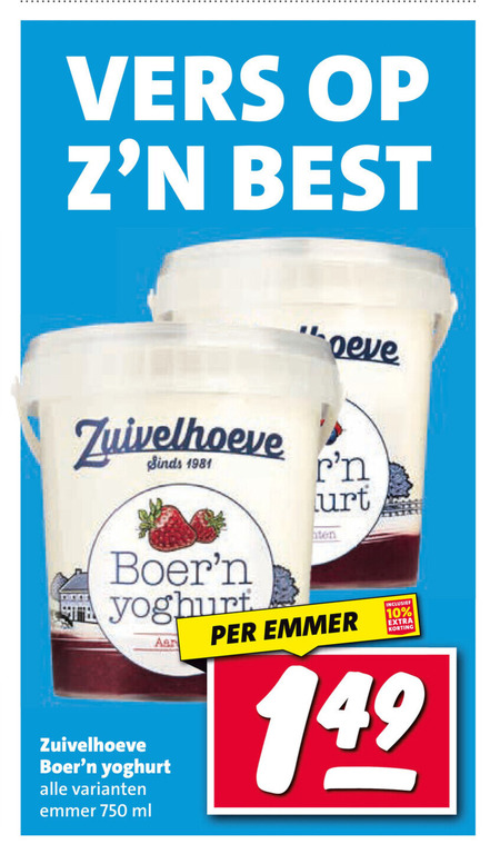 Zuivelhoeve   vruchtenyoghurt folder aanbieding bij  Nettorama - details