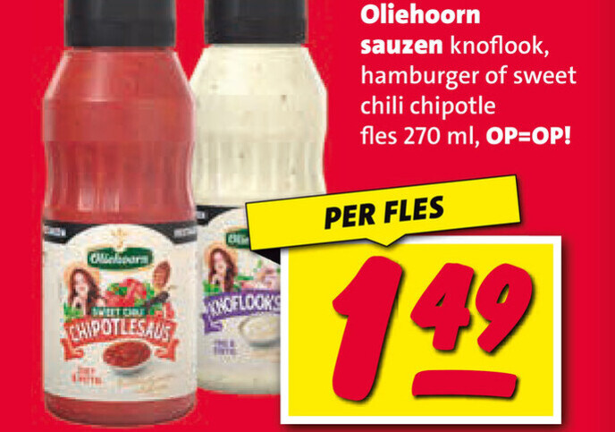 Oliehoorn   snacksaus folder aanbieding bij  Nettorama - details