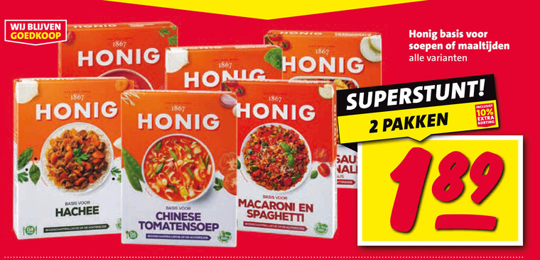 Honig   maaltijdmix folder aanbieding bij  Nettorama - details