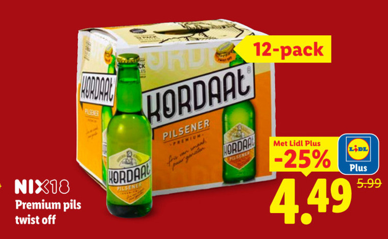 Kordaat   flesje bier folder aanbieding bij  Lidl - details