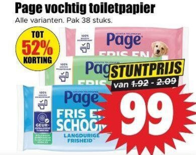 Page   vochtig toiletpapier folder aanbieding bij  Dirk - details