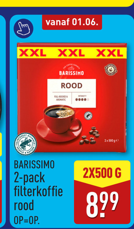 Barissimo   koffie folder aanbieding bij  Aldi - details