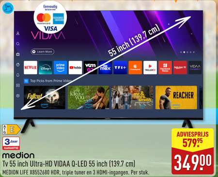 Medion   4k ultrahd televisies folder aanbieding bij  Aldi - details