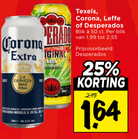 Corona   blikje bier, speciaalbier folder aanbieding bij  Vomar - details