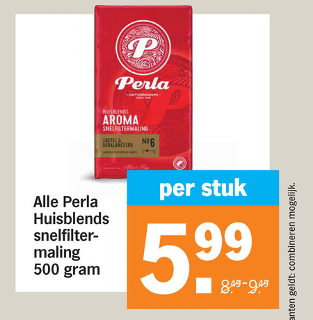 Perla   koffie folder aanbieding bij  Albert&nbsp;Heijn - details